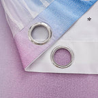 XiDi Blue & Rainbow Curtains for Bedroom & Kids Room - Image 5
