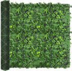 Artificial Green Boxwood Grass Wall Roll: 72"x128" UV Protected Ivy Privacy by DOPGIB