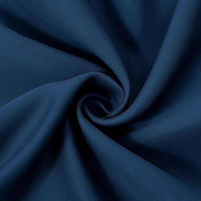 LEMOMO Navy Blue Blackout Curtains 42 x 54 Inch Length Set of 2 Panels Grommet - Image 5