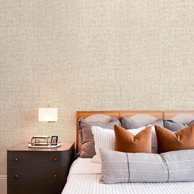 Ansehan Wallcovering W030101 Envy Collection 36" W x 8 Yard L, Natural Paper - Image 4