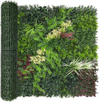 Artificial Ivy Boxwood Roll: 48"x120" UV Resistant Green Leaves Faux by DOPGIB