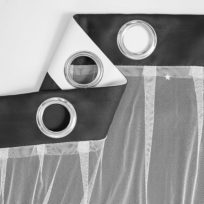 XiDi Curtains for Bedroom Decor, Rainbow Black 52/90/1 - Image 5