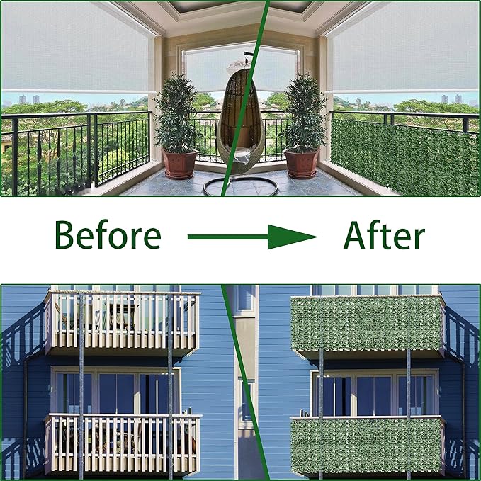 ODTORY Artificial Fence Privacy Screen: 6FT x 20FT UV-Anti Faux Greenery - Image 4
