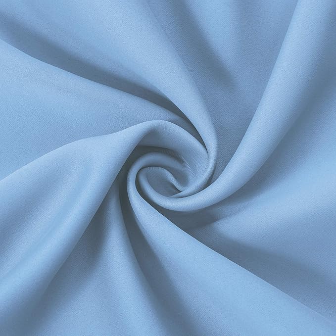 LEMOMO Sky Blue Thermal Blackout Curtains/52 x 63 Inch/Set of 2 Panels Room - Image 5