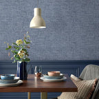 Blue Grasscloth Peel and Stick Wallpaper Textured Contact Paper 15.7in x - Image 9