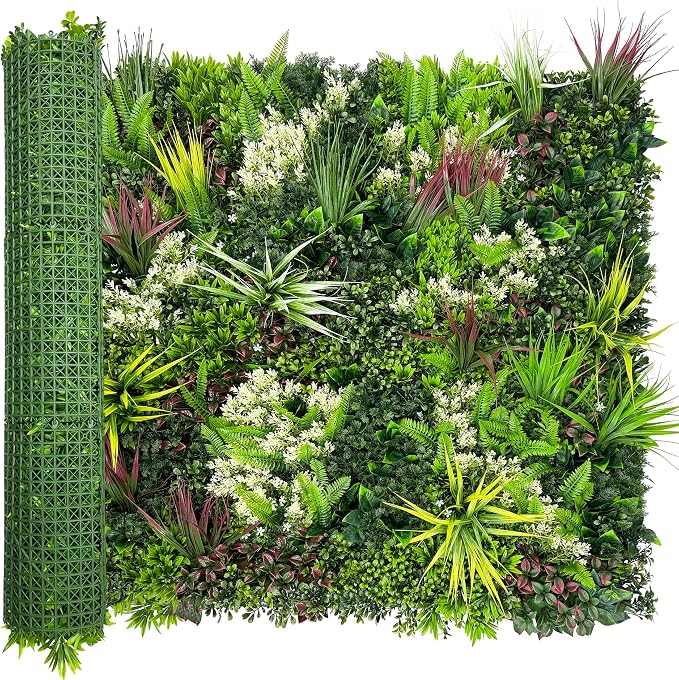ODTORY Artificial Plant Wall Panels: 40"×120" UV-Anti Faux Grass Wall Backdrop by ODTORYHOME