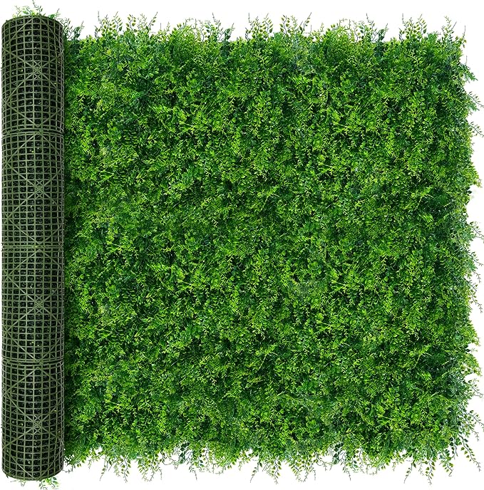 Greenery Faux Grass Wall Backdrop: 80"x120" UV-Anti Artificial Green Boxwood by DOPGIB