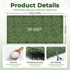 Artificial Boxwood Backdrop Roll: 60"x120" UV-Anti Greenery Faux Grass Hedge - Image 2