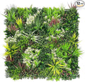 ODTORY Artificial Plant Wall Panels: 20"×20" 12P UV-Anti Faux Grass Wall by ODTORYHOME