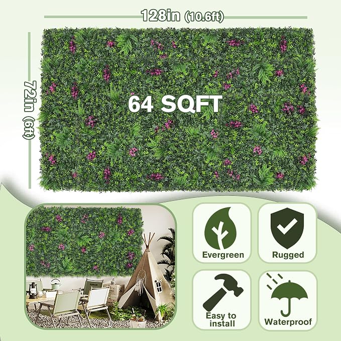 Greenery Grass Wall Boxwood Plant Roll: 72"x128"(64 SQFT - Image 2
