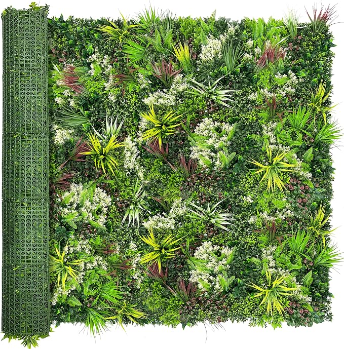 ODTORY Artificial Plant Wall Panels: 6FT×12FT UV-Anti Faux Grass Wall Backdrop by ODTORYHOME