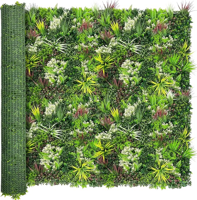 ODTORY Artificial Plant Wall Panels: 80"×120" UV-Anti Faux Grass Wall Backdrop by ODTORYHOME