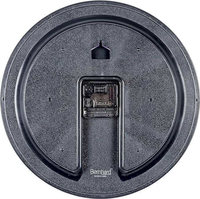 Bernhard Products Black Wall Clock, Large 13-Inch Silent Non Ticking Quartz - Image 6